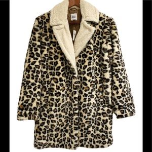 Gap Faux Animal Print Coat